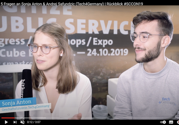 Screenshot vom Interview bei der Smart Country Convention 2019